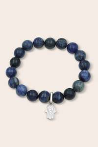 Gifts Under 100: Hamsa Blessings Bracelet - Silver