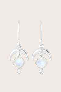 Moonstone Jewellery: Moonstone Dare to Dream Earrings - Silver