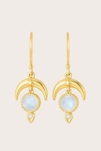 Moonstone Dare to Dream Earrings - Gold
