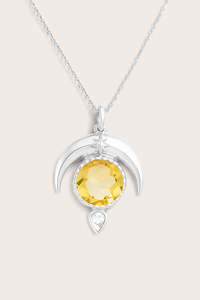 Citrine Jewellery: Citrine Dare to Dream Necklace - Silver