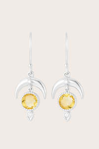 Citrine Jewellery: Citrine Dare to Dream Earrings - Silver