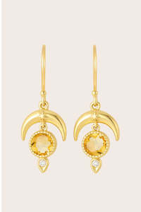 Citrine Dare to Dream Earrings - Gold