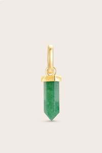 Green Aventurine: Strength Within Charm - Gold