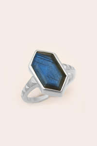 Labradorite North Star Ring - Silver