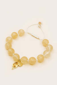Citrine Jewellery: Solar Plexus Chakra Mala Bracelet - Gold