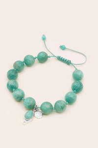 Throat Chakra Mala Bracelet - Silver