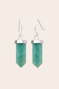 Amazonite True Voice Earrings - Silver