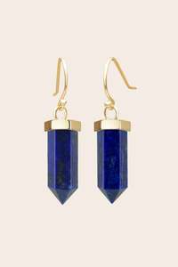 Lapis Insight & Intuition Earrings - Gold