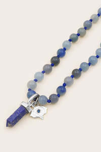 Third Eye Chakra Mala Necklace - Silver