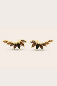 Gold Jewellery: Grounded Climber Earrings - Gold