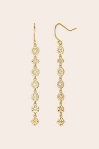Gold Earrings: Seven Chakras Earrings Gold