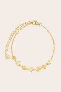 Gold Bracelet: Seven Chakras Bracelet - Gold