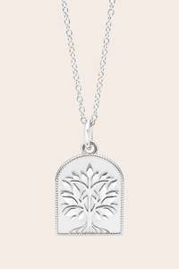 Crystal Necklaces: Tree of Life Grounded Necklace - Silver