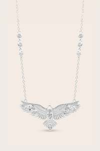 Crystal Necklaces: Soar Crystal Necklace - Silver