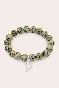 Dalmation Jasper Soar Bracelet - Silver
