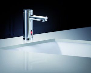 Sensor Tap: Zenith Sensor Tap Deck Mounted Vertical (Mains Powered) 150mm