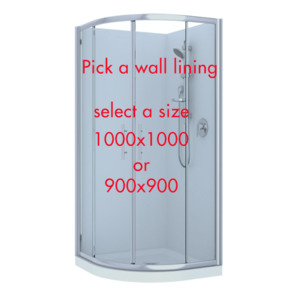 Bathroom: Raymor Brighton Curved Shower 900×900