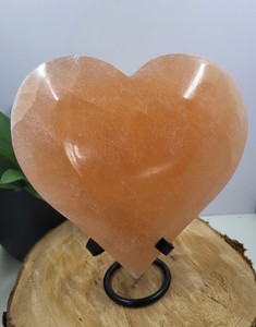 Products: Selenite Heart Orange XL Collecting Memories