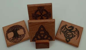 Coasters: NZ Rimu or Beech Coasters Celtic design