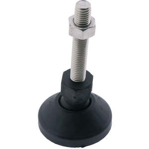 B Plugs Caps Buffers Bushings Tube Connectors Rubber: External Thread Rubber Buffer Zinc Plated Thread Black 30x70mm M10