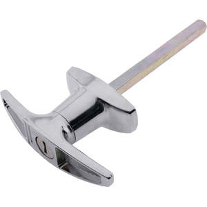 T Handle Locking Rear Fix 90deg CW Chrome 30x100mm
