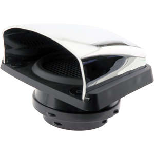 X Fans Air Handling Vents Air Control: Chrome Surface Mount Cowl with TPR Internal Vent