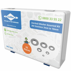 Z Miscellaneous Document Holders Springs Case Corners Post Tops Chain: Starlock Washer Assorted Kit Stainless Steel 3mm to 10mm