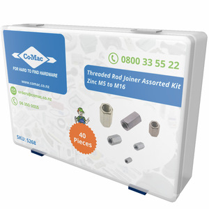 Z Miscellaneous Document Holders Springs Case Corners Post Tops Chain: Threaded Rod Joiner Coupling Nut Assorted Kit ZP M5 to M16