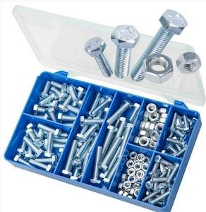 Assorted Kit: Mild Steel Hex Bolts & Nuts Qty 150