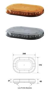 LED Amber Mini Lightbar 12/24V Permanent Mount