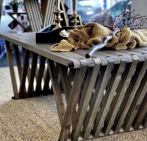 Hamptons Reclaimed Elm Wood Coffee Table - Coastal At Home