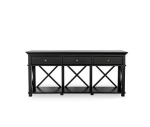 Products: Sorrento 3 Draw Console Black - Coastal At Home