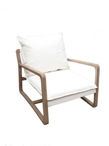 Oakwood & Cotton Arm Chair - Cloud - Coastal At Home