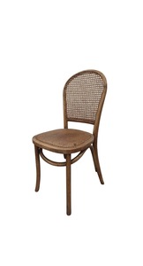 Hampton Oak & Rattan Dining Chair - Oak - Coastal At Home