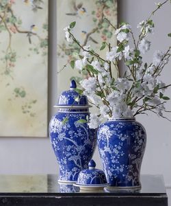 Products: Cherry Blossom Lidded Vase - Coastal At Home