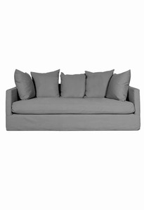 Products: Chalet Linen Slip Cover 2 Seater Sofa - Cool Grey - Coastal At Home
