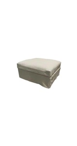 Ottoman - Slip Cover - Cool Grey - Coastal At Home