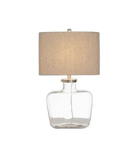 Products: Fillable Bottle Lamp With Linen Shade - Coastal At Home