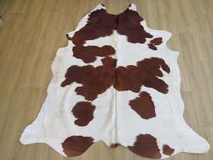 Large Cowhide - Copper Brown + White