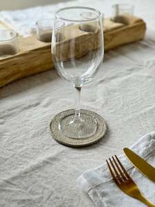 Cowhide Coasters: Light Grey Fleck Cowhide Coasters -set of 5