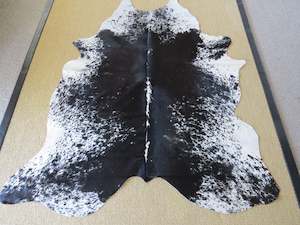 Sale Large Cowhides: SALE Large Cowhide - Black Brown + White Salt & Pepper (Speckled Park)