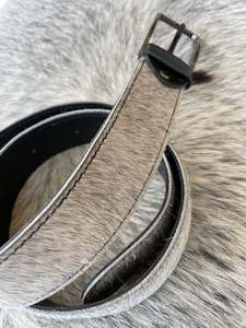 Keyrings Miniatures: Cowhide Belt - Grey