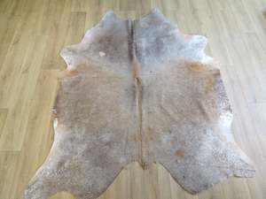 Cowhide Rugs: Large Cowhide - Quirky Grey Taupe  - SKU 9790