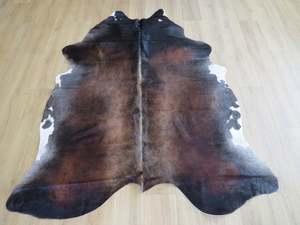Cowhide Rugs: Large Cowhide - Mostly Brown - SKU 9753