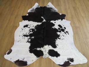 Large Cowhide - Black + White Smudge - SKU 9757