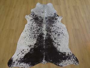 SALE Cowhide Medium - Black & White salt + pepper SKU 796