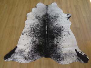 Cowhide Medium - Black & White salt + pepper SKU 793