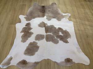 Cowhide Medium SKU 770- Taupe + White