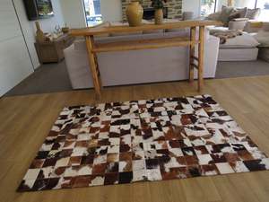 MEDIUM SIZE Patchwork Rectangle Rug - Light Tri-Colour - CONTACT US TO ORDER
