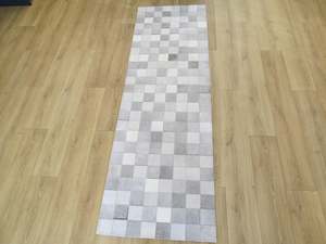 2.5m RUNNER SIZE Patchwork Runner Rug - Consistent Grey ONE IN STOCK